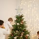 thumbnail image 1 of Adorno navideño de estrella con purpurina y luces LED, adornos navideños huecos de metal, adornos navideños con LED enchufables para casa, oficina y fiestas. Nchkun, 1 of 8