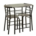 thumbnail image 4 of TMS 3-Piece Indoor Metal Bistro Dining Set, Includes Round Table and Chairs, Black/Gray, 4 of 6