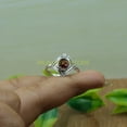 thumbnail image 4 of Natural Red Garnet Stone 925 Sterling Silver Handmade Engagement Ring Gift Jewelry for Her, 4 of 5