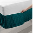 thumbnail image 2 of Teal Stripe Bed Skirt, Monochrome Style and Plain Demonstration of Continuing Horizontal Lines, Elastic Bedskirt Dust Ruffle Wrap Around for Bedding Decor, 4 Sizes, Dark Teal, by Ambesonne, 2 of 2