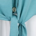 thumbnail image 4 of Camiseta Henley para mujer, blusa de manga corta larga con nudo delantero, cuello en V y botones S verde, 4 of 9