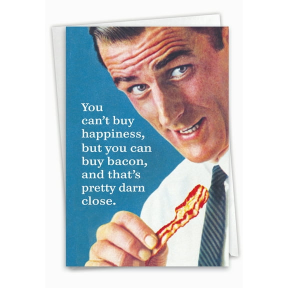 1 Funny Birthday Card with Envelope - Buy Bacon C3993BDG