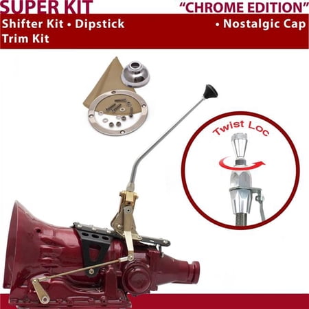 American Shifter AOD Shifter Kit Chrome 12 in. Trim Kit Dipstick for D90B6