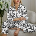 thumbnail image 6 of Fotbe Hand Drawn Snake Pattern Long Sleeve Pajama Set for Women,Sleepwear Set,2-piece Loungewear Set,Soft PJs Comfy Nightwear with Pockets -XX-Large, 6 of 7