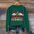 thumbnail image 4 of AINIYS Christmas Sweatshirts for Women Long Sleeve Christmas Theme Graphic Shirt Funny Cute Xmas Crewneck Pullover Tops Green Pullover for Women _g XS, 4 of 4