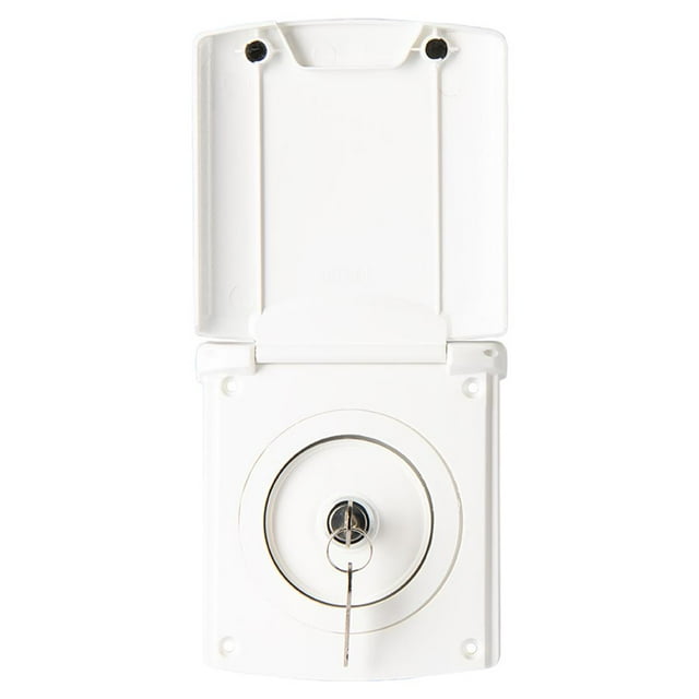 DYNWAVECA Water Inlet Filter Housing with Lock Lockable RV Accessories Fl Motorhome Locking Water for Trailer Boat Motorhome RV White