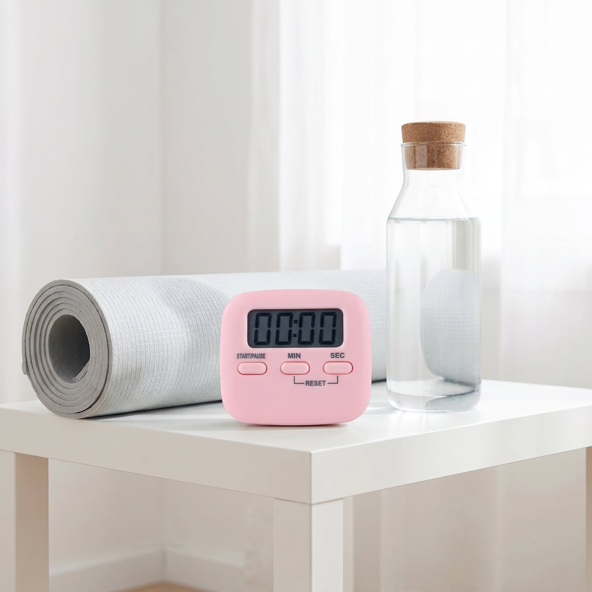Unique Bargains Digital Loud Alarm Magnetic Backing Timer for Cooking Pink