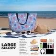thumbnail image 5 of Fuzoiu Strawberry And Flowers Print Waterproof Beach Tote Bag for Women Girls with Zipper,Sandproof Pool Swim Bag,Large Capacity Beach Travel Bag for Pool Swim Travel Everyday, 5 of 7