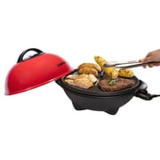 Cuisinart Indoor/Outdoor Electric Grill, 2-in-1 Portable BBQ with Nonstick Cooking Surface, Electric Grill Outdoor with Adjustable Heat