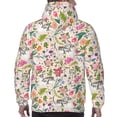 thumbnail image 7 of Lsque Bunny Floral Pattern Casual Men's Hoodie,Hooded Sweatshirt with Kangaroo Pocket,Pullover Hoodie-3X-Large, 7 of 7