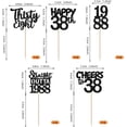 thumbnail image 3 of 30PCS Black 38th Birthday Cupcake Toppers Glitter Thirty Eight Happy 38th Straight Outta 1988 Cupcake Picks for Cheers to 38 Years Birthday Wedding Anniversary Party Cake Decorations Supplies, 3 of 10