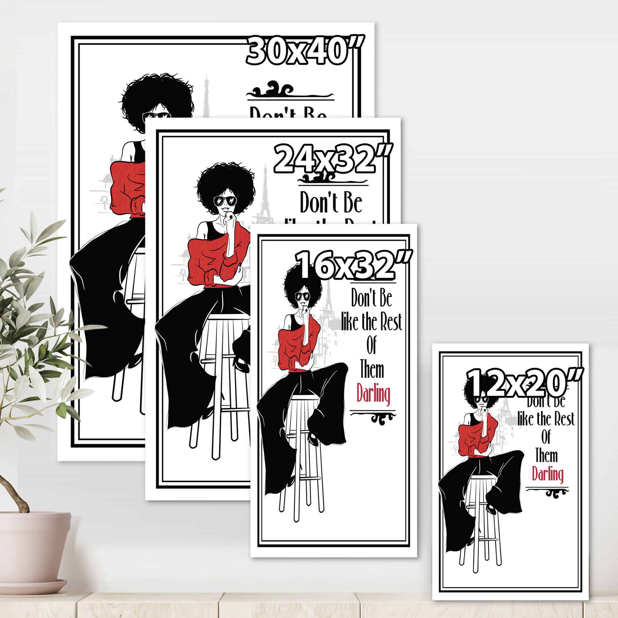 Style Passion Life Fashion Woman VI 12 in x 8 in Painting Canvas Art Print, by Designart