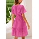 thumbnail image 2 of Vestido PRETTYGARDEN 2025 Verano Cuello en V Encaje Volantes M, 2 of 7