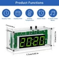 thumbnail image 3 of TJ-56-428 4-Digit Digital DIY Clock Kits with Acrylic Shell, DIY Alarm Clock Soldering Practice Kit for Students and DIYers, DIY Electronics Kit for Learning Electronics, 3 of 7