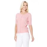 YEMAK Women's Long Sleeve Crewneck Button Down Cardigan Sweater - Soft Knit Casual Top