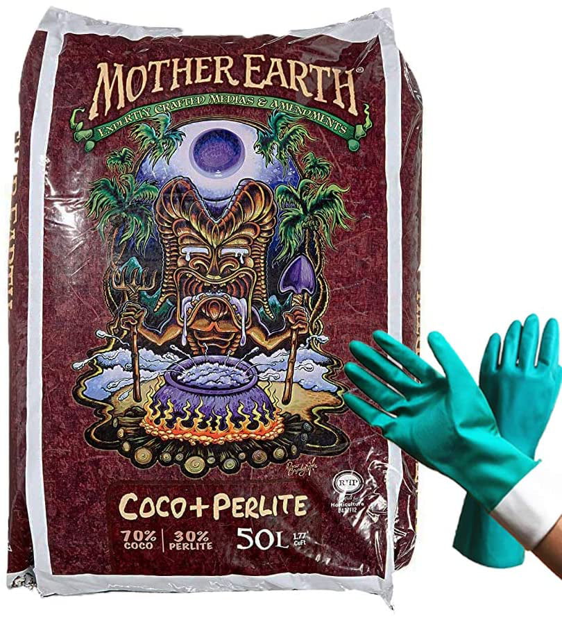 Earth 714837 Coco Plus Mix Soil, 50 L Gloves -