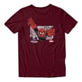 thumbnail image 2 of Marvel Comics Retro Spider-Man Action Pose Vintage Men's T Shirt (Maroon, S-XXXL), 2 of 4