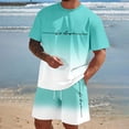 thumbnail image 2 of Blekii Men's Shorts Set, Graphic Print T-Shirt & Shorts Two-Piece, Summer Jogging Sportswear, Lightweight Training Outfit, Matching Lounge Set for Men, Casual Comfort Wear for Home, 2 of 6