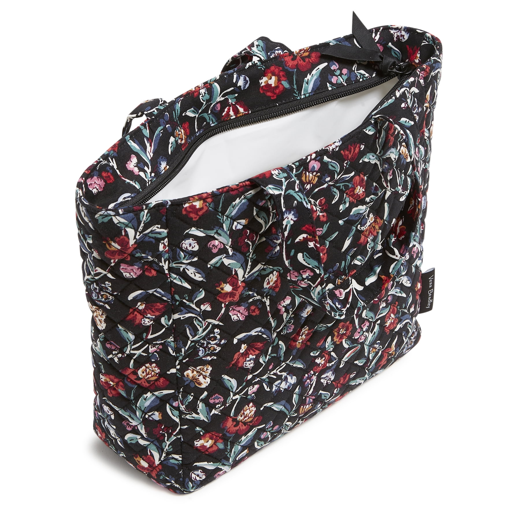 Vera Bradley Women's Cotton Lunch Tote Bag Perennials Noir