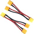thumbnail image 1 of Duomi-2 Pcs XT90 Connecteur de Batterie Parallèle Câble Double Extension Y Splitter Mâle à Femelle pour DJI Phantom RC Plane, 1 of 4