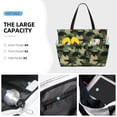 thumbnail image 3 of Daiia Camouflage Dinosaur Beach Travel Bag - Water-Resistant Beach Bag, Lightweight Tote with 7 Pockets for Women and Men - Gym,Pool,Camping,Reusable Grocery Bag, 3 of 7