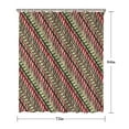thumbnail image 5 of Red and Green Christmas Striped Pattern Shower Curtain 72"x84" ,Bathroom Decorative Shower Curtains Set with 12 Hooks,Modern Waterproof Washable Shower Curtain, 5 of 6