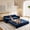 Blue, variant on LLappuil 66" Loveseat Sofa, Pull Out Sofa Bed Queen Size, Velvet Sofa Couch Convertible Sofa Bed for Living Room Black