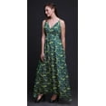 thumbnail image 4 of Bimba Feuilles Imprimées Femmes Long Maxi BeachDressStrappy Été Station Wear-XXX-Large, 4 of 6