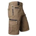 thumbnail image 2 of Migroa Men's Hiking Cargo Shorts 3/4 Relaxed Fit Mens Running Shorts Lightweight Outdoor Shorts for Men Trip Golf Camping Casual with Zipper Pockets Khaki S, 2 of 4