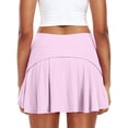 thumbnail image 7 of Cadmus Womens Pleated Tennis Golf Skorts High Waisted with Pockets Inner Shorts for Workout Pickleball,Light Purple,L, 7 of 7