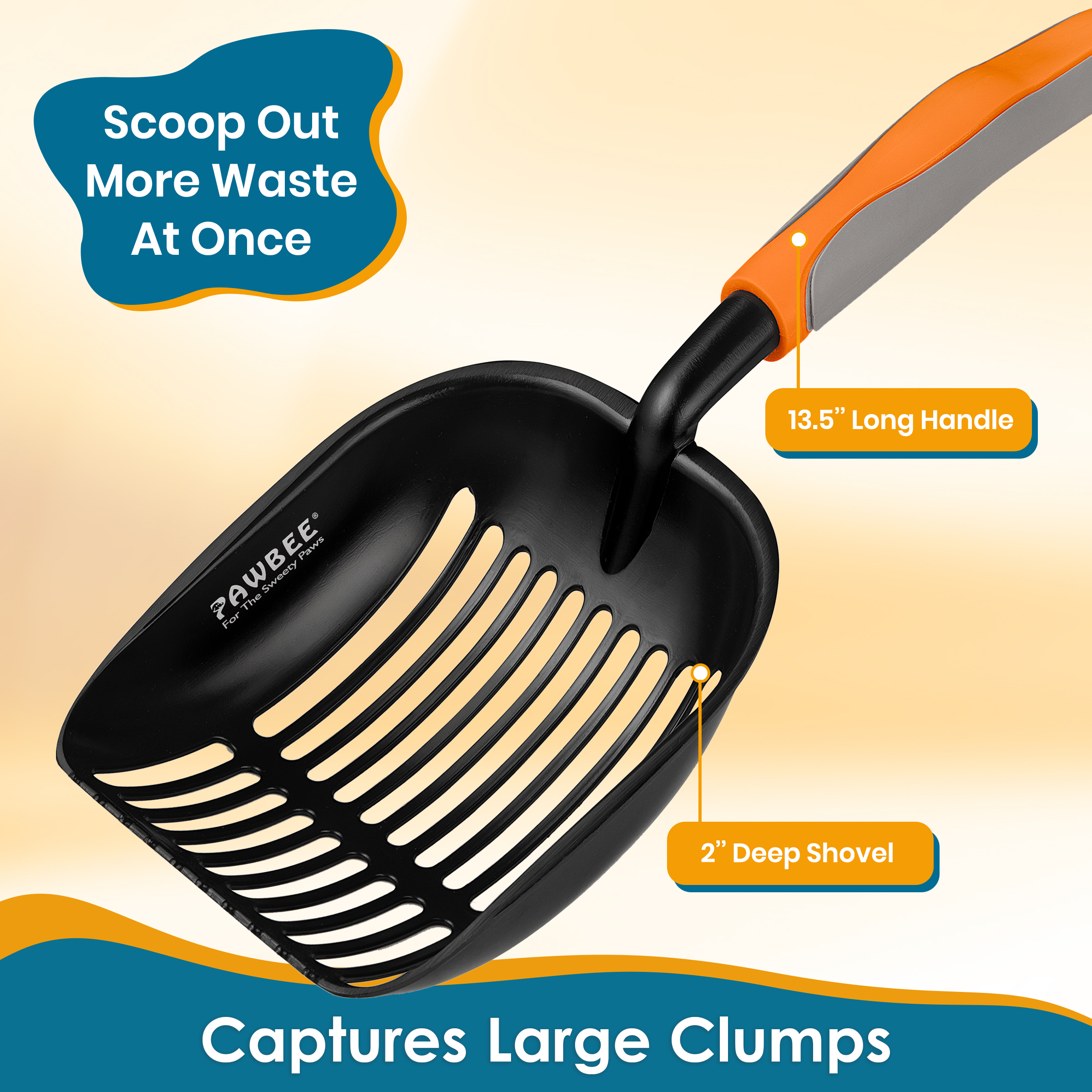 Pawbee Cat Litter Scooper with Non-Slip Handle photo 7