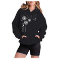 thumbnail image 1 of WEAIXIMIUNG Chandail en Molleton Surdimensionné à Col Rond pour Femmes Imprimé à Capuche avec Poche Pull de Sport, 1 of 4