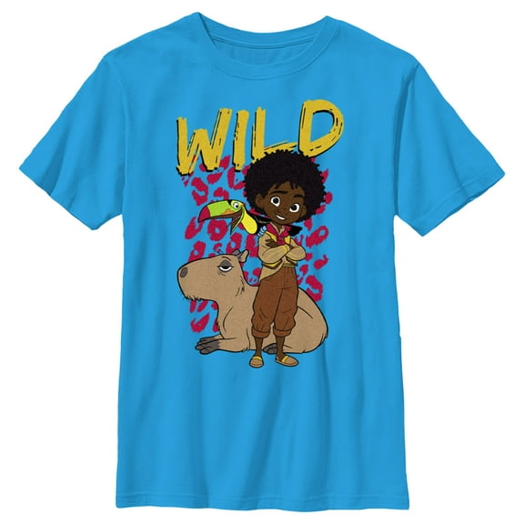 Boy's Encanto Antonio Wild Graphic Tee Turquoise Small