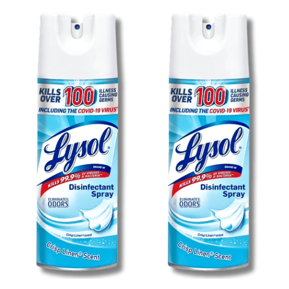 Lysol Disinfectant Spray Crisp Linen 12.5 oz – 2-Pack