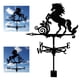 thumbnail image 5 of Veleta de granja con indicador de dirección del viento, soporte metálico para exteriores Caballo de pie, 5 of 8