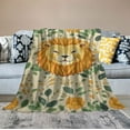 thumbnail image 2 of JEUXUS Lion Blanket Gifts -  Cute Throw Blanket for Kids &amp; Adults - Orange Soft Fuzzy Blankets for Couch, Sofa, 2 of 6
