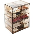 thumbnail image 5 of Sorbus Cosmetics Makeup and Jewelry Big Storage Case Display - Stylish Vanity, Bathroom Case (4 Large, 2 Small Drawers, Bronze Glow), 5 of 7