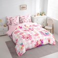 thumbnail image 3 of Erosebridal Cartoon Axolotl Bedding Sets King Size, Donut Cake Bedding King Size, Pink Plaid Buffalo Reversible Comforter Sets with Sheets, Super Cozy Bedroom Decorative, 7pcs, 3 of 6