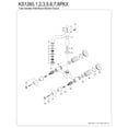 thumbnail image 6 of Kingston Brass KS1262PKX Duchess Double-Handle Wall-Mount Bridge Kitchen Faucet, Polished Brass, 6 of 7