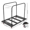 thumbnail image 4 of ChicHomey Folding Table Cart – 264.55lbs Capacity,Adjustable Support,4 Wheels with Brakes,Desk Trolley for Garage Home Warehouse Party Event, Black, 4 of 9