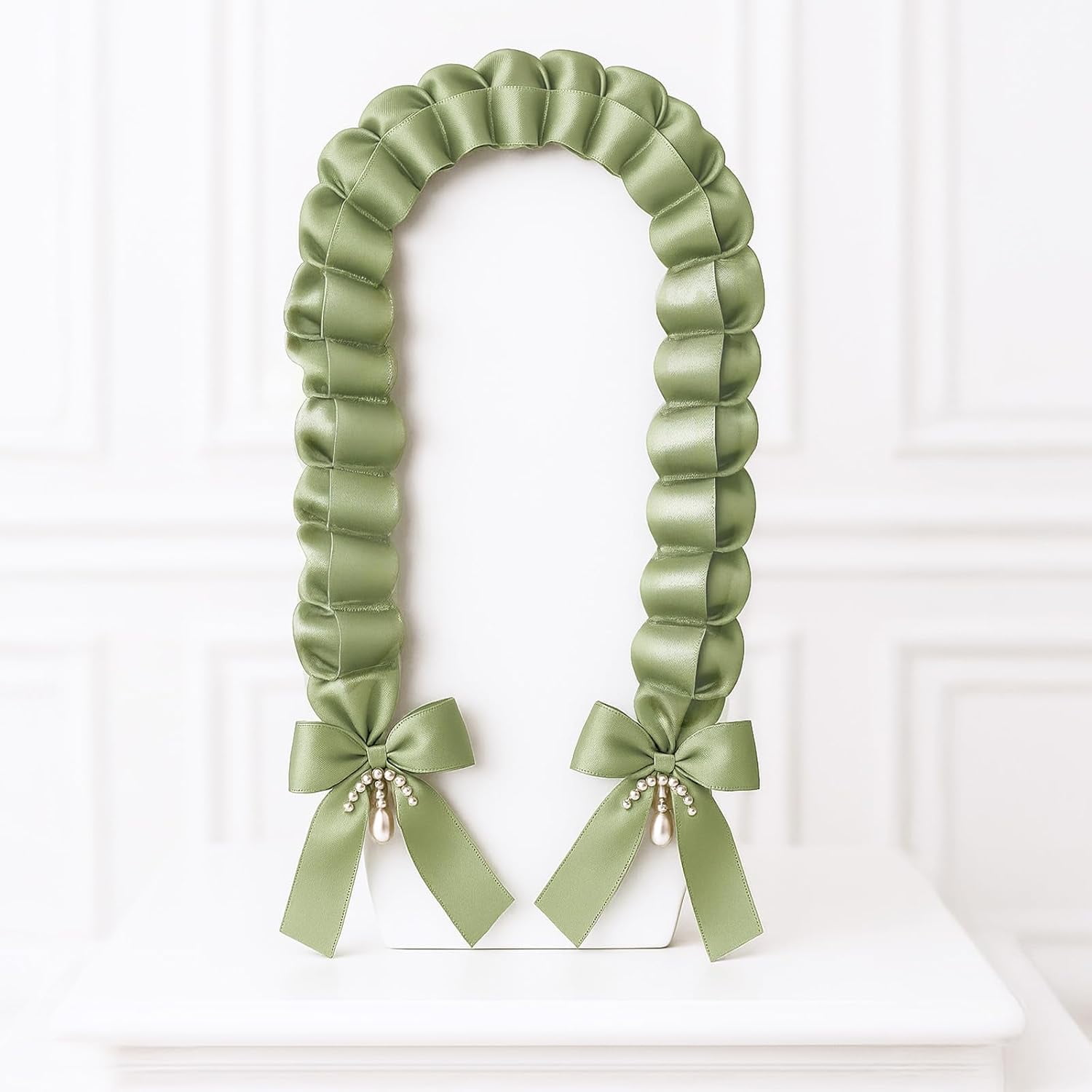 Sage Green Satin Ribbon – 1 1/2'' x 100 Yards Polyester Sage Ribbon for Gift Wrapping, Light Green Ribbons for Crafts, Wedding Invitations, Baby Shower Decor, Floral Bouquets, Wreath Bows