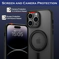 thumbnail image 2 of Case for iPhone 14 Pro,  Case [Compatible with Magsafe] with 360° Rotatable Ring Holder Invisible Stand Slim Translucent Men Women Shockproof Protective Phone Cover 6.1 Inch, Black, 2 of 17