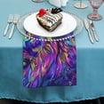 thumbnail image 4 of WYYP Lion Psychedelic Art Polyester Cloth Napkins for Dining Table Kitchen Party Decor 6 PCS, 4 of 7