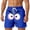 Blue-5, variant on YUEHUA Men's 3D Cartoon Face Swim Trunks Quick Dry Board Shorts Funny Hawaiian Beach Vacation Bathing Suits with Pockets