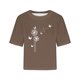 thumbnail image 3 of Fiudx Ropa de Mujer Camisetas Cortas de Gran Tamaño con Cuello Redondo y Hombros Caídos para Mujer, 3 of 5