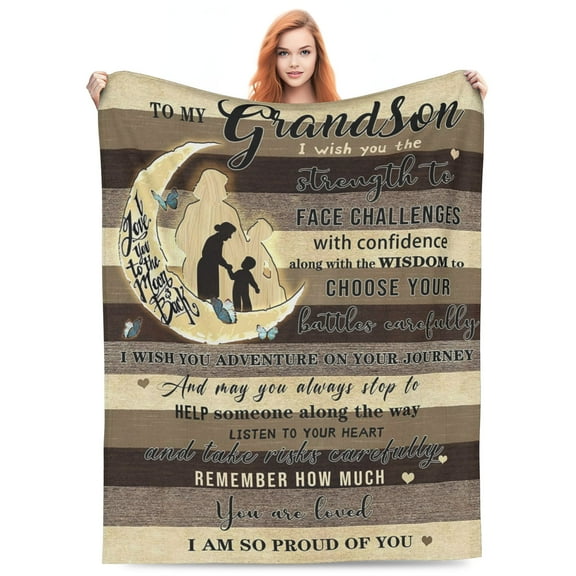 LHSHID Granddaughter Blanket Gift from Grandma Blanket Gift to My Granddaughter Birthday Graduation Flannel Blankets Gift for Granddaughter 30x40inch