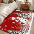 thumbnail image 4 of Area Rugs for Living Room Bedroom, Red Christmas 4'x6' Rug Washable Carpet Runner Indoor Outdoor, Snowman Xmas Tree Coastal Snowflake Starfish Non Slip Accent Floor Mats Rug for Kitchen, Office, 4 of 8