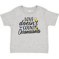 thumbnail image 3 of Inktastic Love Doesnt Count Chromosomes with Yellow and Blue Ribbon Boys or Girls Baby T-Shirt, 3 of 5