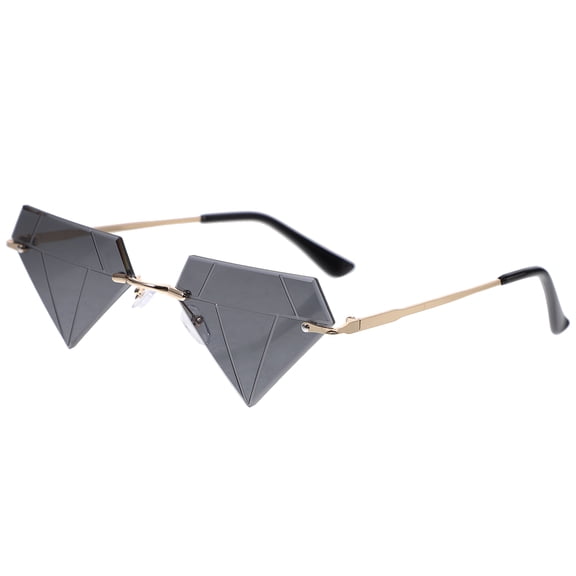 Masteelf Flip Bans Irregular Sunglasses Rimless Anti-glare