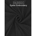 thumbnail image 2 of LANREMON Plus Size Tops for Women Summer Black Scoop Neck Flutter Sleeves TShirts Eyelet Embroidery Loose Fit Flowy Tunic Tops 5XL, 2 of 7
